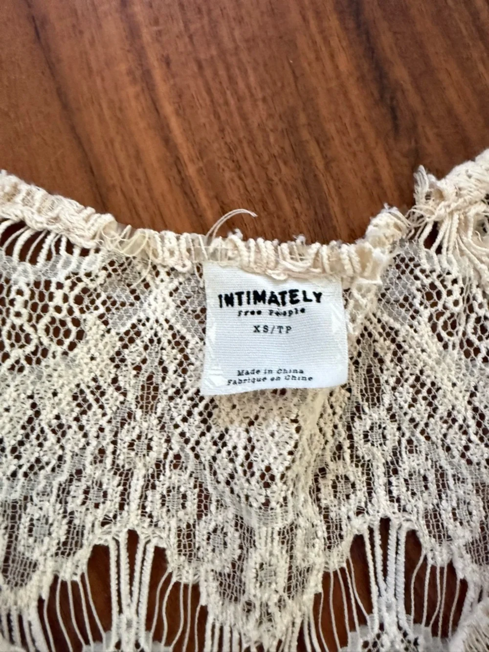 Free People Intimately Cream Chandelier Lace Midi Dress XS